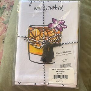 NEW Tommy Bahama Cocktail Recipe Bar Towel - Mai Tai